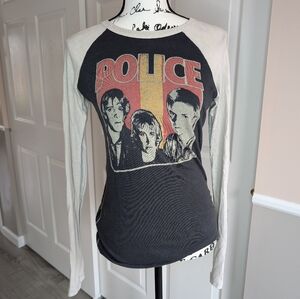 Trunk LTD The Police Raglan Band Tee - Black & Cream